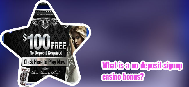 Casino no deposit sign up bonus