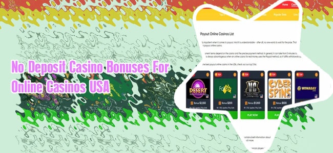 No deposit bonus casinos usa